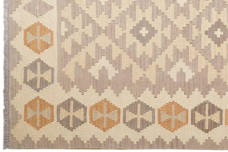Kelim Gashgai · Handgewebt – Grau, 234x174 cm