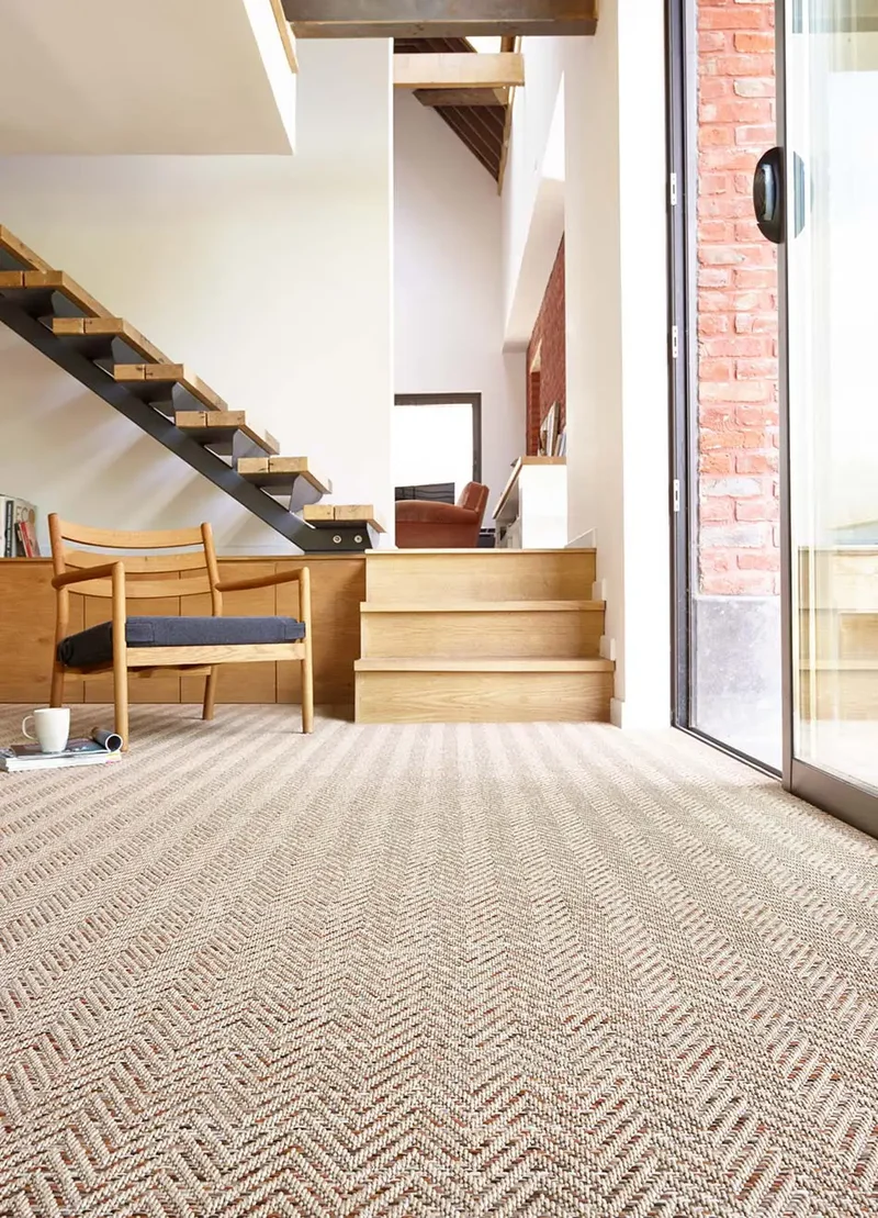 Alfombra a medida de exterior Natura 4027 Beige-Naranja