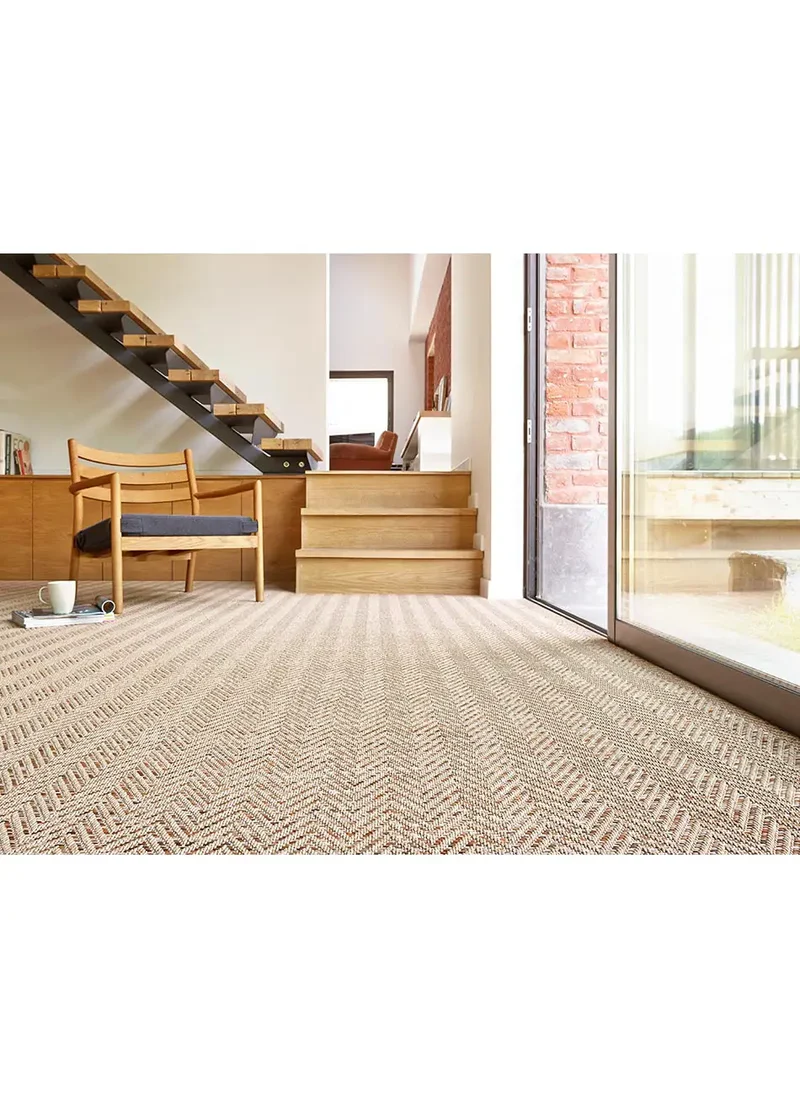 Alfombra a medida de exterior Natura 4027 Beige-Naranja