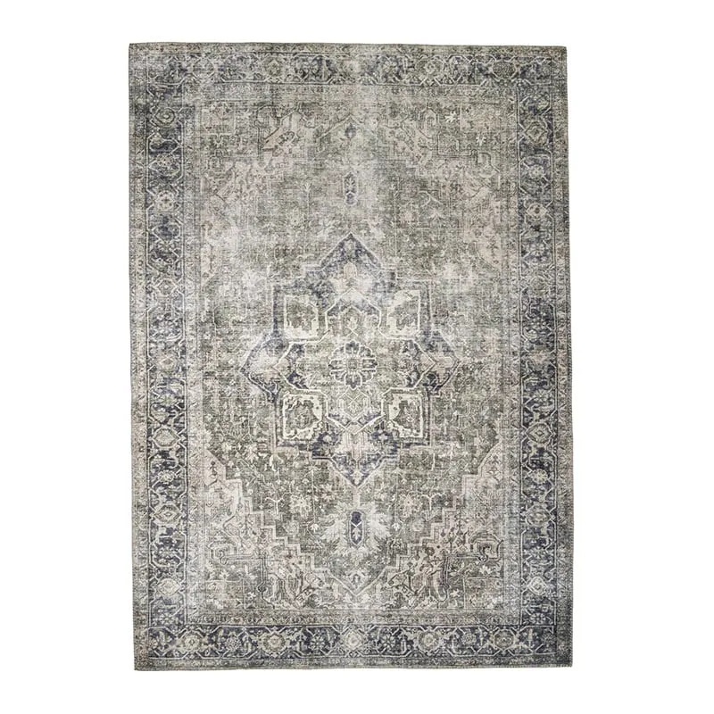 Teppich Vintage - Lugan Grün Grau