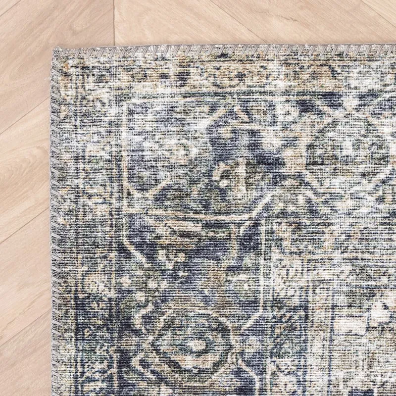 Teppich Vintage - Lugan Grün Grau