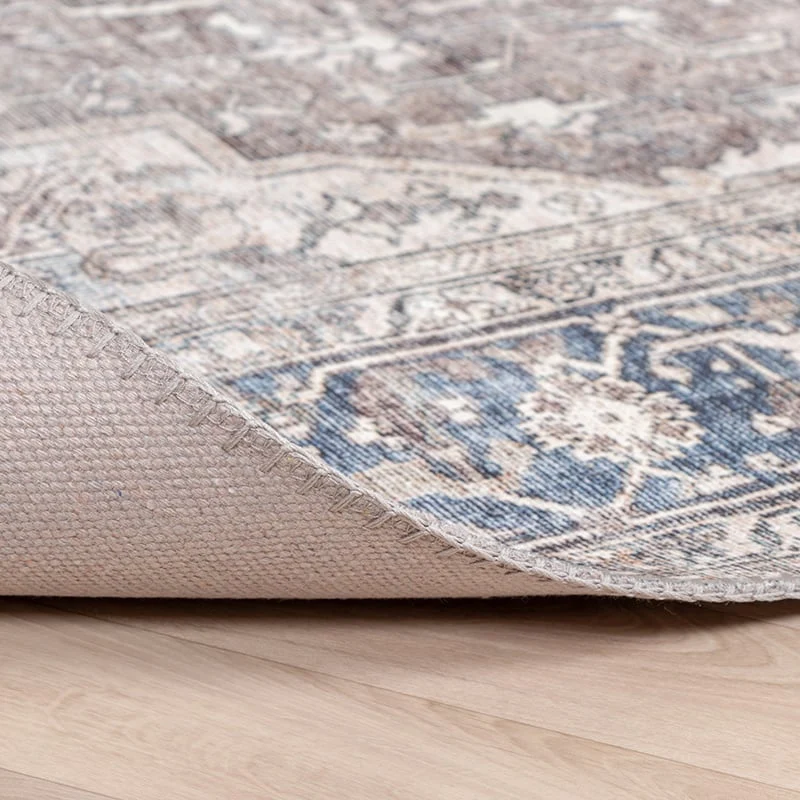Teppich Vintage - Lugan Taupe Blau