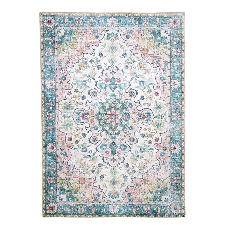 Teppich Vintage - Lily Oriental Blau Rosa