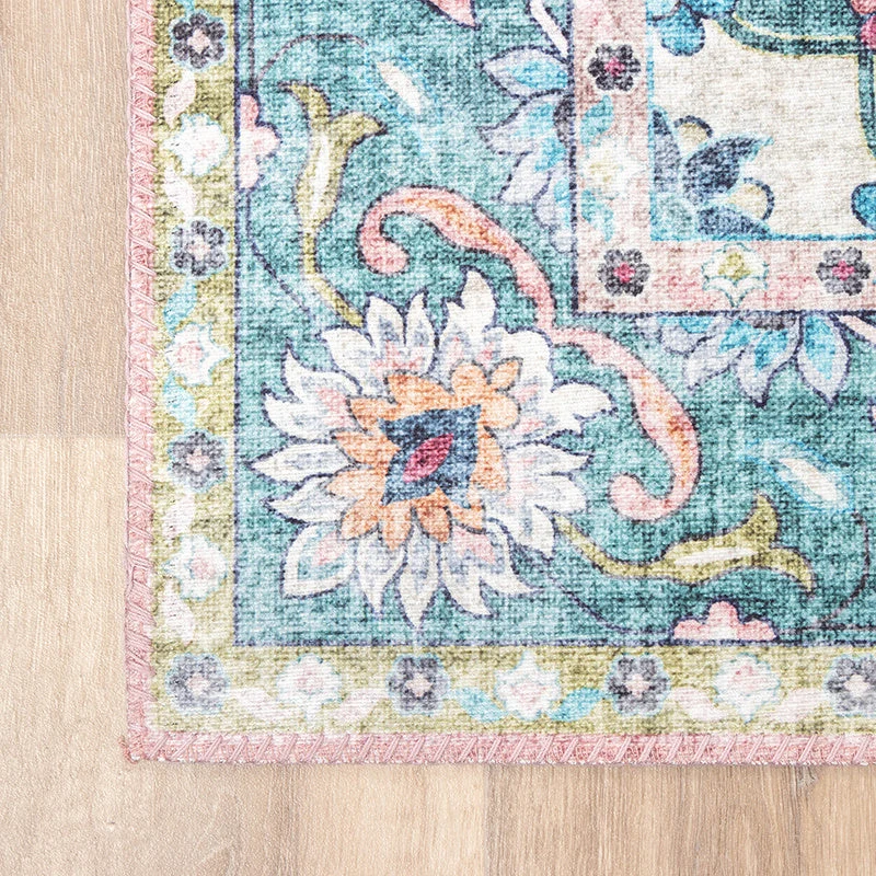 Teppich Vintage - Lily Oriental Blau Rosa