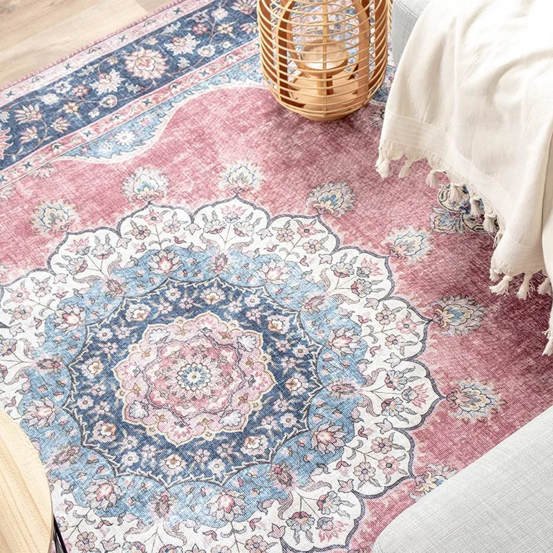 Teppich Vintage - Lily Medaillon Rot Rosa
