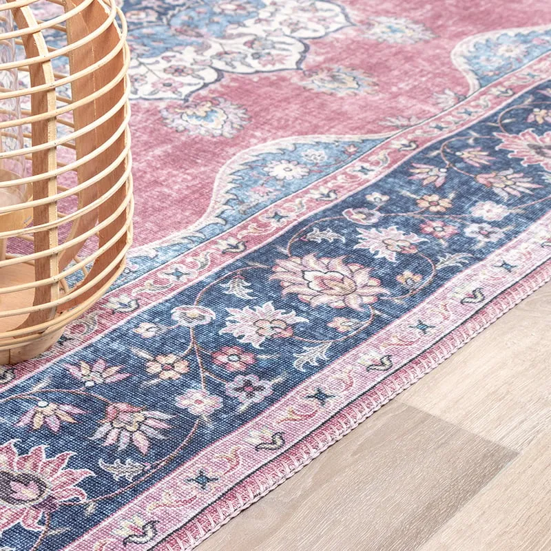 Teppich Vintage - Lily Medaillon Rot Rosa