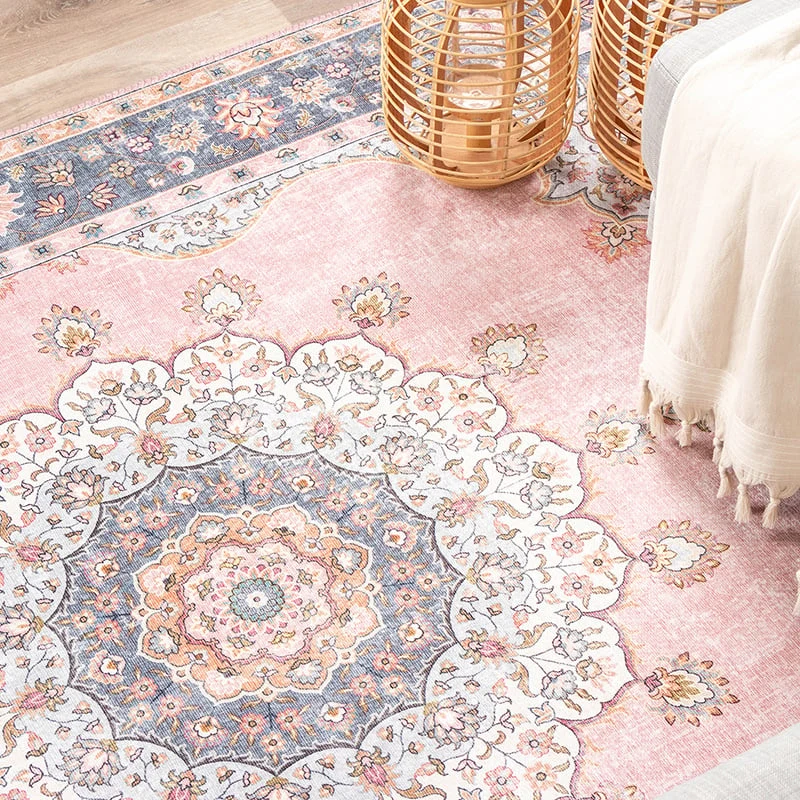 Teppich Vintage - Lily Medaillon Rosa