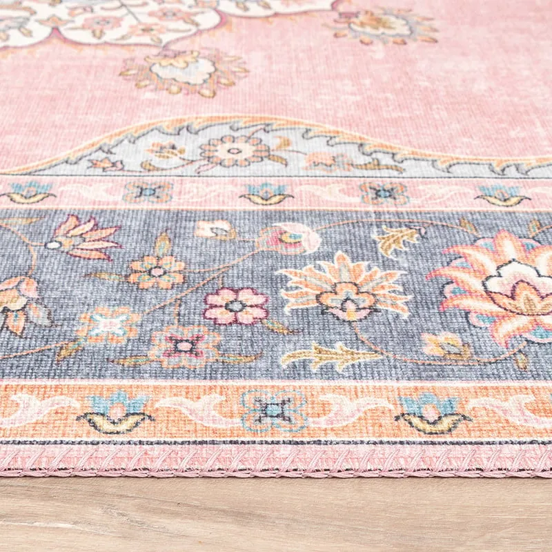 Teppich Vintage - Lily Medaillon Rosa