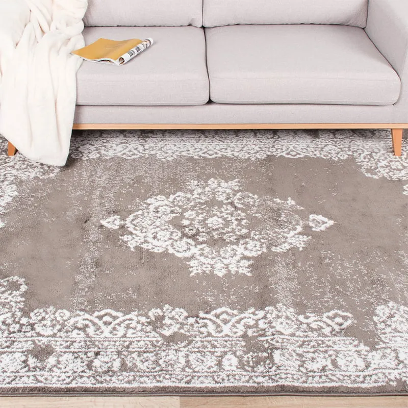 Teppich Vintage - Adore Medaillon Taupe Grau