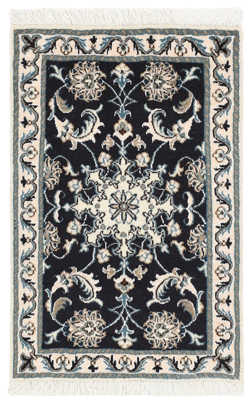 MY-RUG Teppich "Nain Kashmar" Medaillon-Design, Handgeknüpft