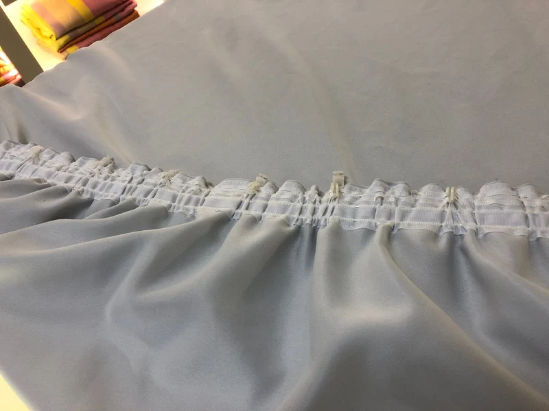 Gardine Grau 100x200 Kästenmuster Stoff Verdunkler Vorhang Gebraucht