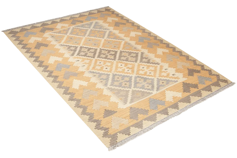 Kelim Gashgai · Handgewebt – Beige, 176x124 cm