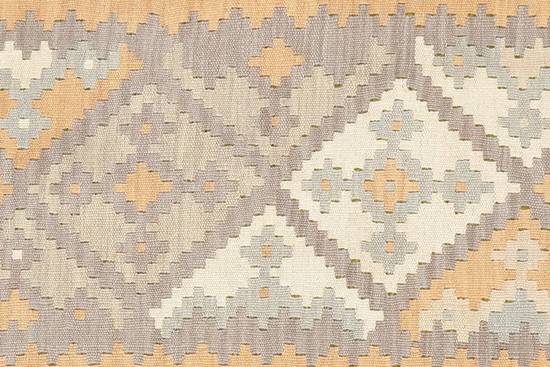 Kelim Gashgai · Handgewebt – Grau, 194x85 cm