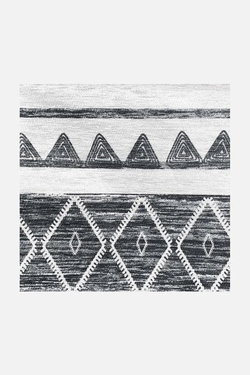 Ikat Anthrazit Teppich