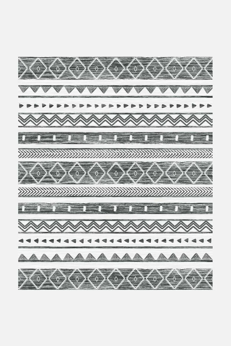 Ikat Anthrazit Teppich