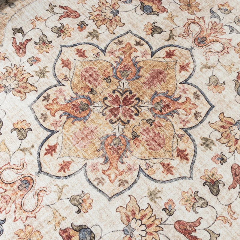 Vintage Gartenteppich - Santo Mandala Olivgrün