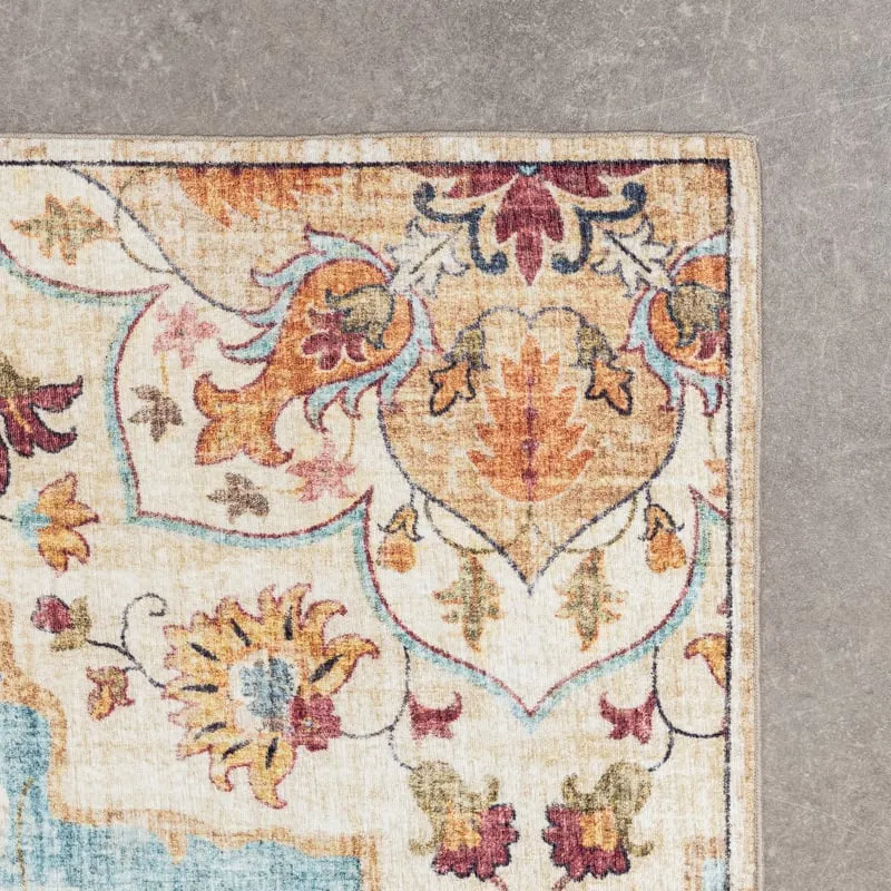 Vintage Gartenteppich - Santo Mandala Hellblau