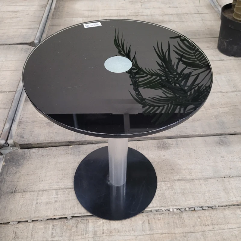 Runder Beistelltisch Schwarz Glas Tisch 50cm Gebraucht