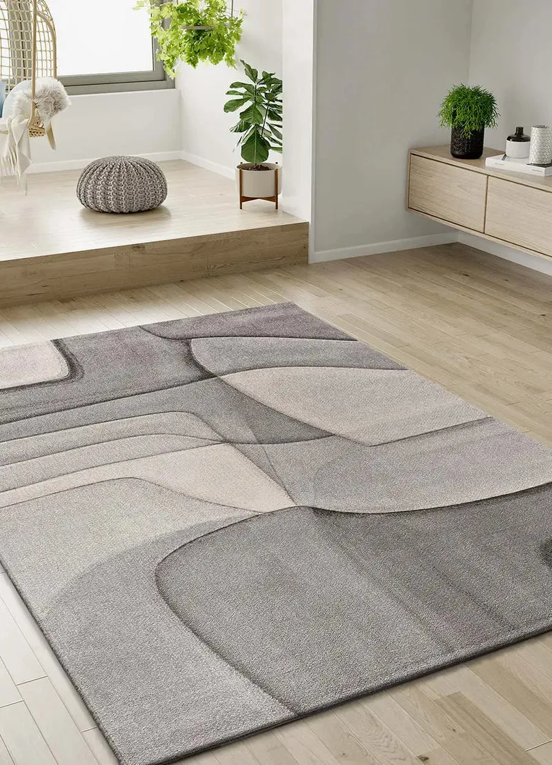 Alfombra abstracta en tonos grises Medel 40378