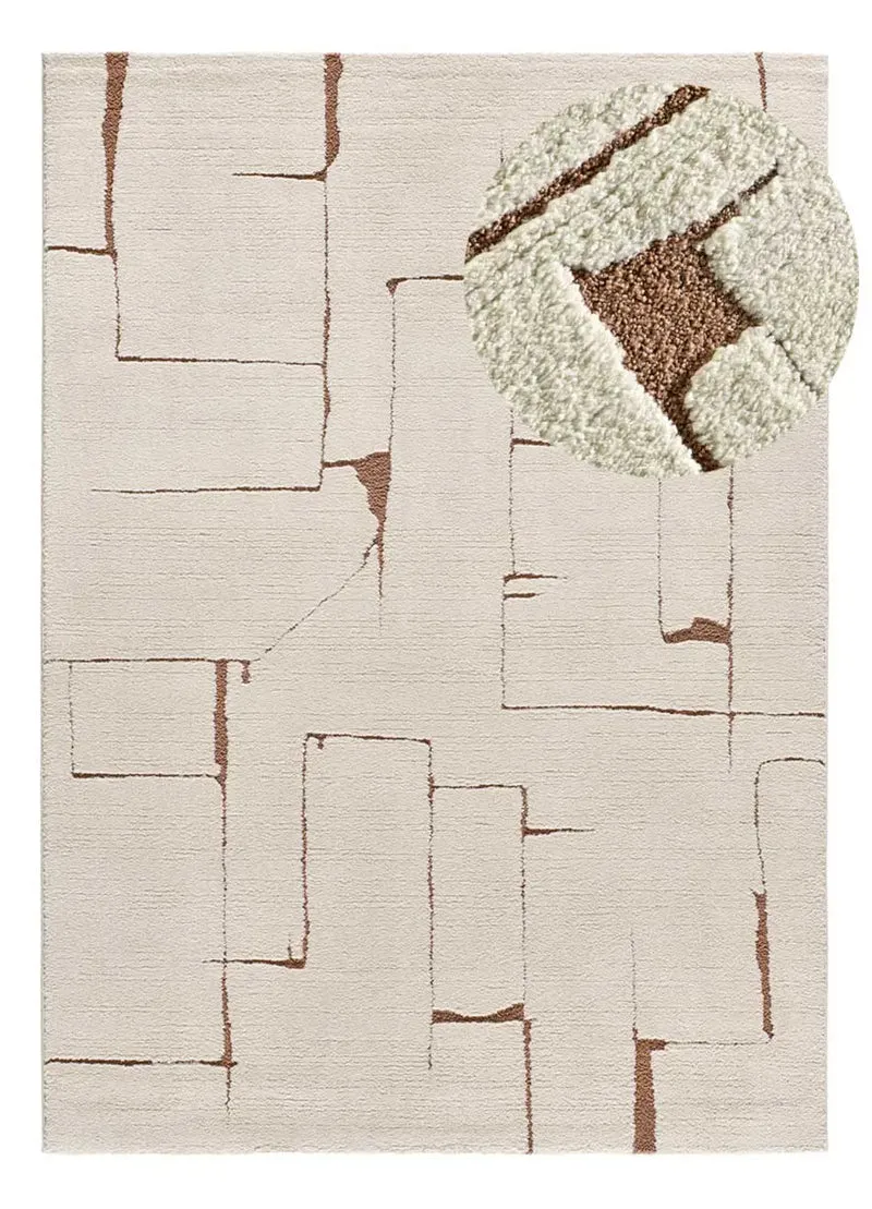 Alfombra de estilo escandinavo Candela 2309 Crema