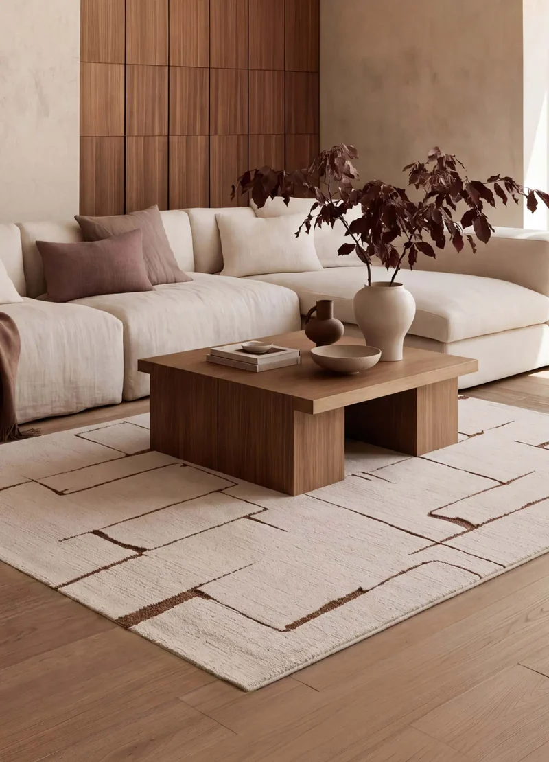 Alfombra de estilo escandinavo Candela 2309 Crema