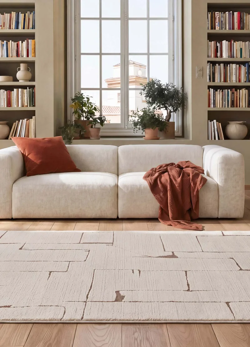 Alfombra de estilo escandinavo Candela 2309 Crema