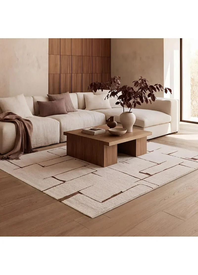 Alfombra de estilo escandinavo Candela 2309 Crema