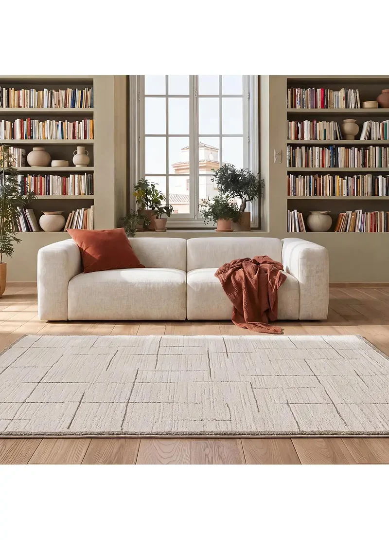 Alfombra de estilo escandinavo Candela 2308 Crema