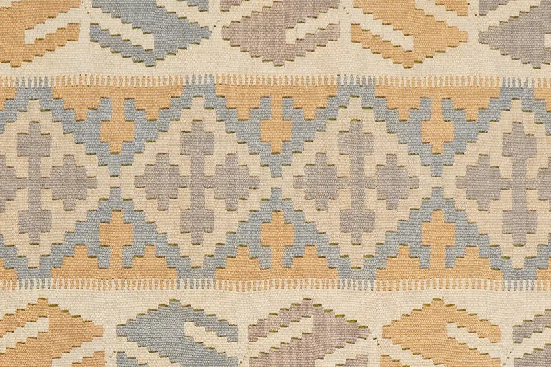 Kelim Gashgai · Handgewebt – Gelb, 293x76 cm