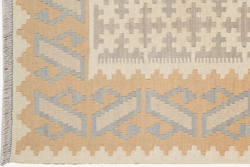 Kelim Gashgai · Handgewebt – Beige, 287x79 cm