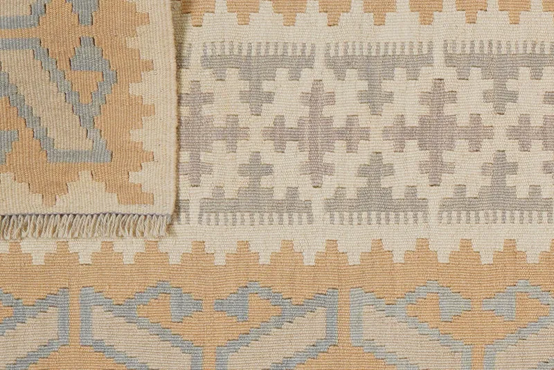 Kelim Gashgai · Handgewebt – Beige, 287x79 cm