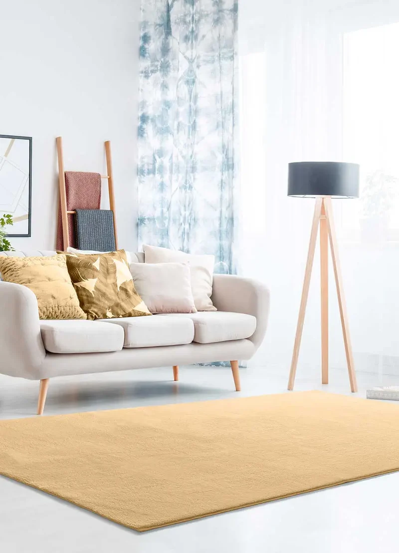 Alfombra lavable Loft Liso Mostaza