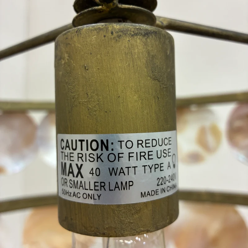 PTMD Hängelampe Jalinn Muschel Pendelleuchte Capiz Lampe Gebraucht
