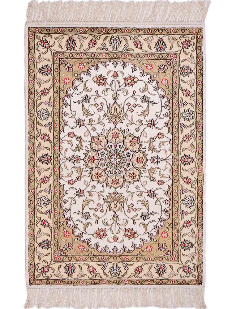 China Seide Teppich 61x91cm - Orientteppich - beige
