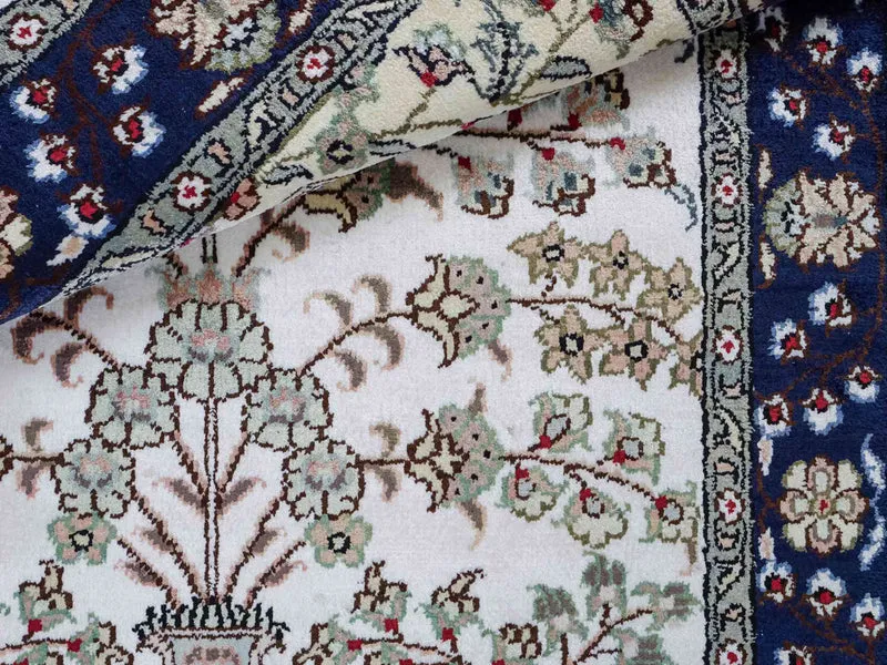 China Seide Teppich 62x90cm - Orientteppich - creme