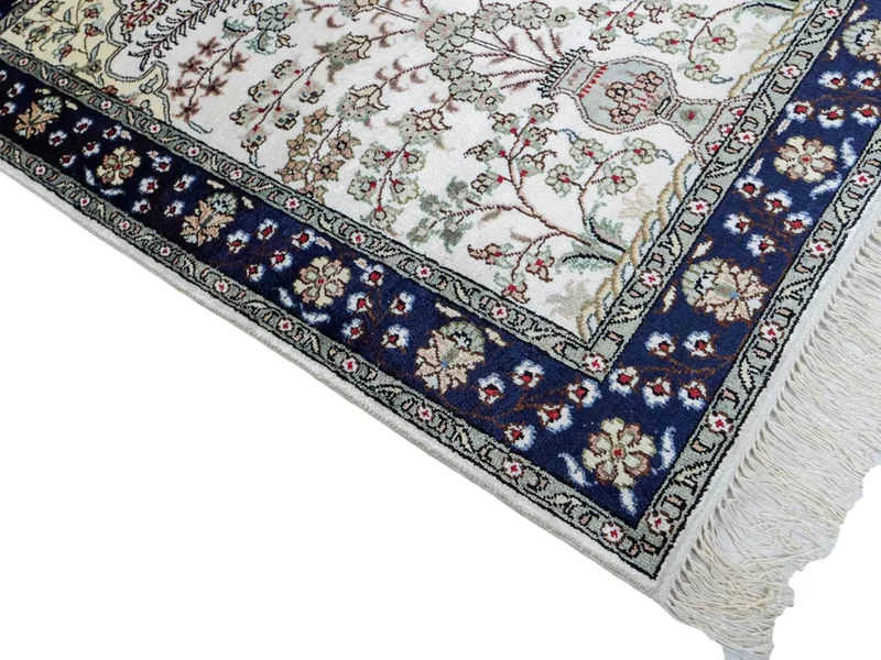 China Seide Teppich 62x90cm - Orientteppich - creme