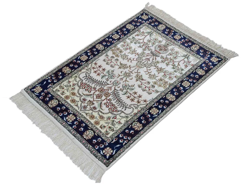 China Seide Teppich 62x90cm - Orientteppich - creme