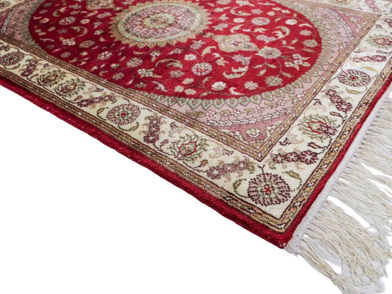 China Seide Teppich 59x90cm - Orientteppich - rot