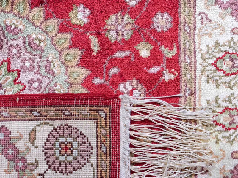 China Seide Teppich 59x90cm - Orientteppich - rot