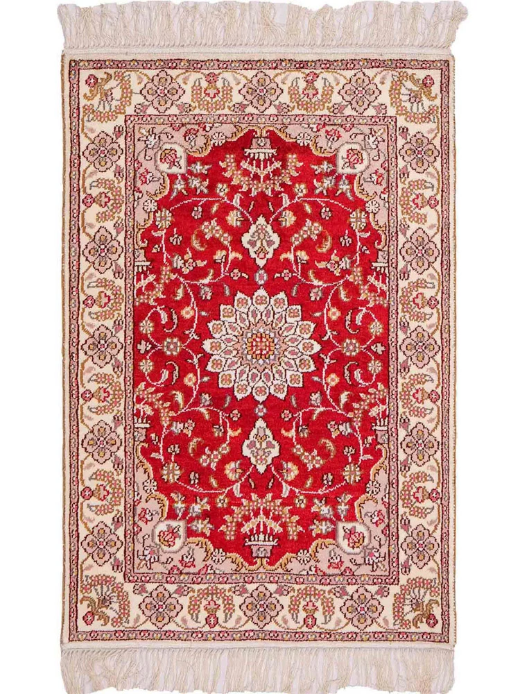 China Seide Teppich 60x91cm - Orientteppich - rot