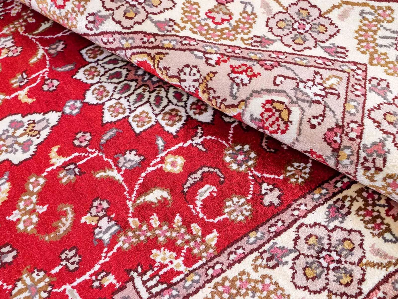China Seide Teppich 60x91cm - Orientteppich - rot