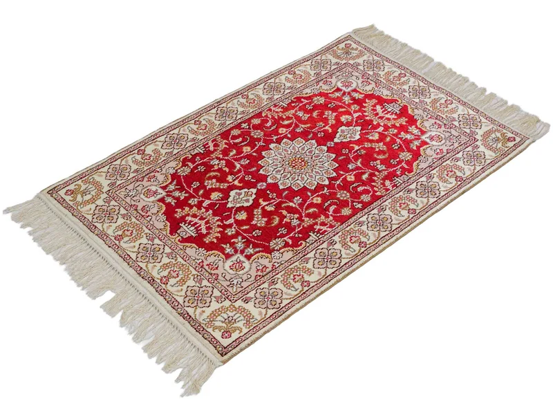 China Seide Teppich 60x91cm - Orientteppich - rot