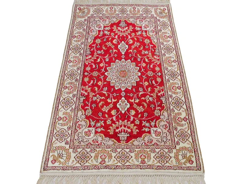 China Seide Teppich 60x91cm - Orientteppich - rot