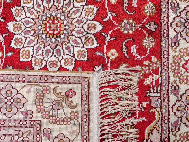 China Seide Teppich 60x91cm - Orientteppich - rot