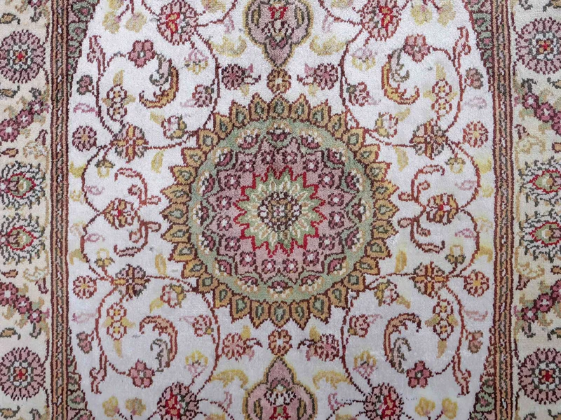 China Seide Teppich 59x90cm - Orientteppich - creme