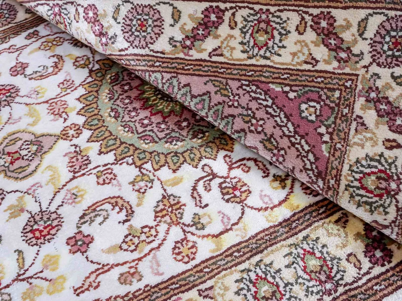 China Seide Teppich 59x90cm - Orientteppich - creme