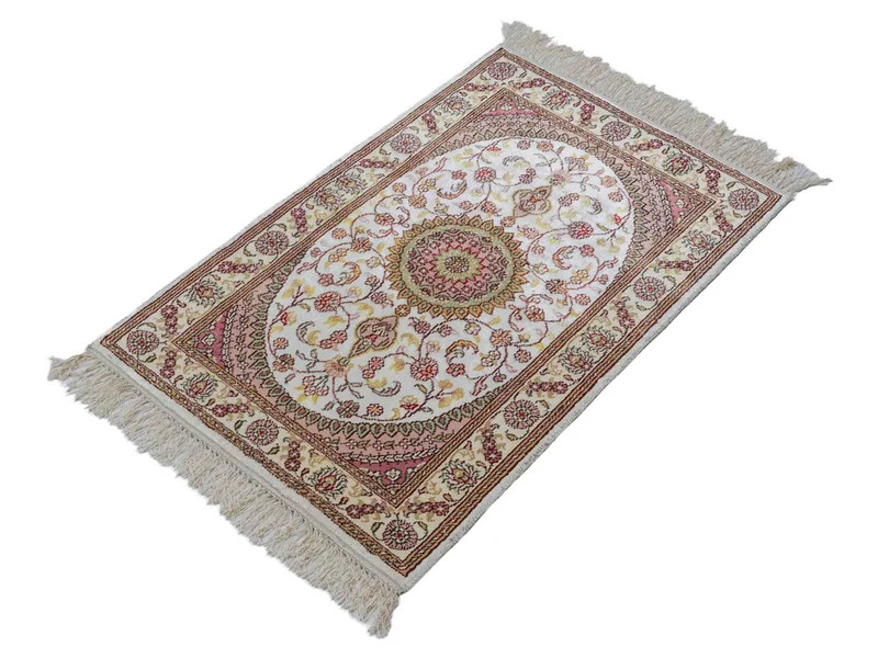 China Seide Teppich 59x90cm - Orientteppich - creme