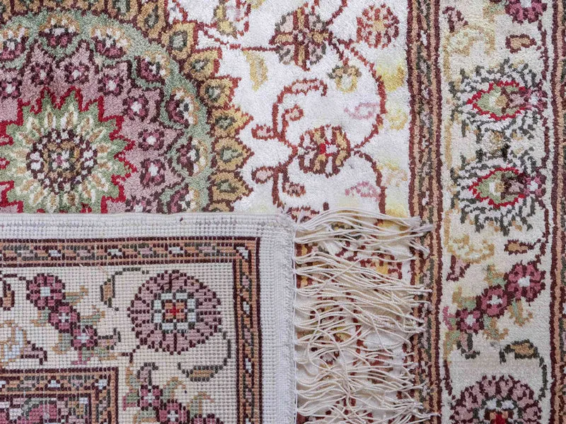 China Seide Teppich 59x90cm - Orientteppich - creme