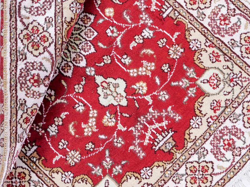 China Seide Teppich 61x89cm - Orientteppich - rot