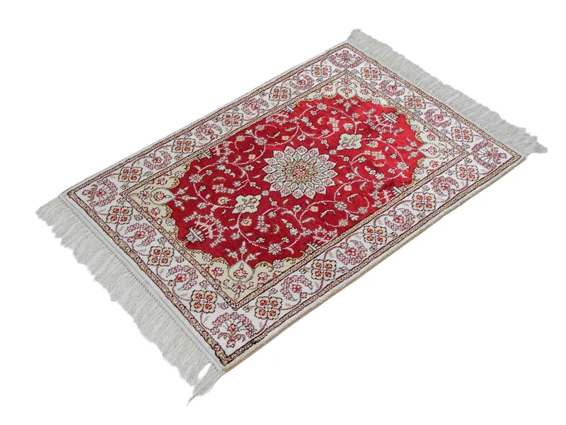 China Seide Teppich 61x89cm - Orientteppich - rot